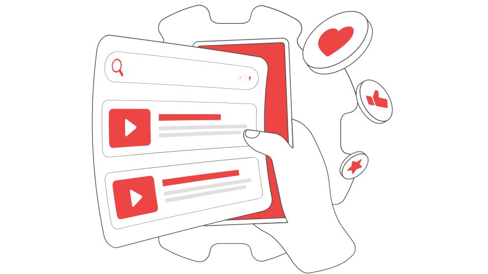 A person holding a phone with the YouTube interface popping out and reactions.