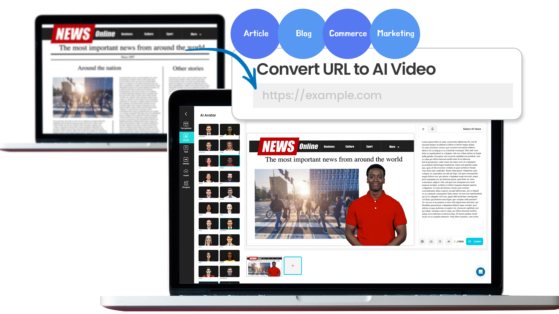 Image of AI Studios automated video generator