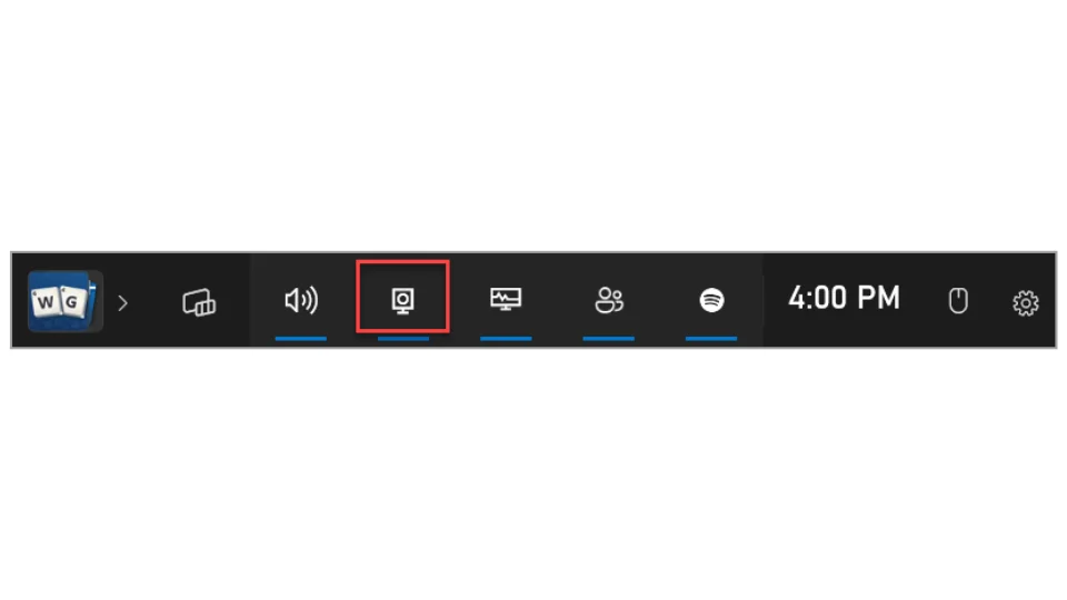 The Windows game bar with the screen recording button highlighted.