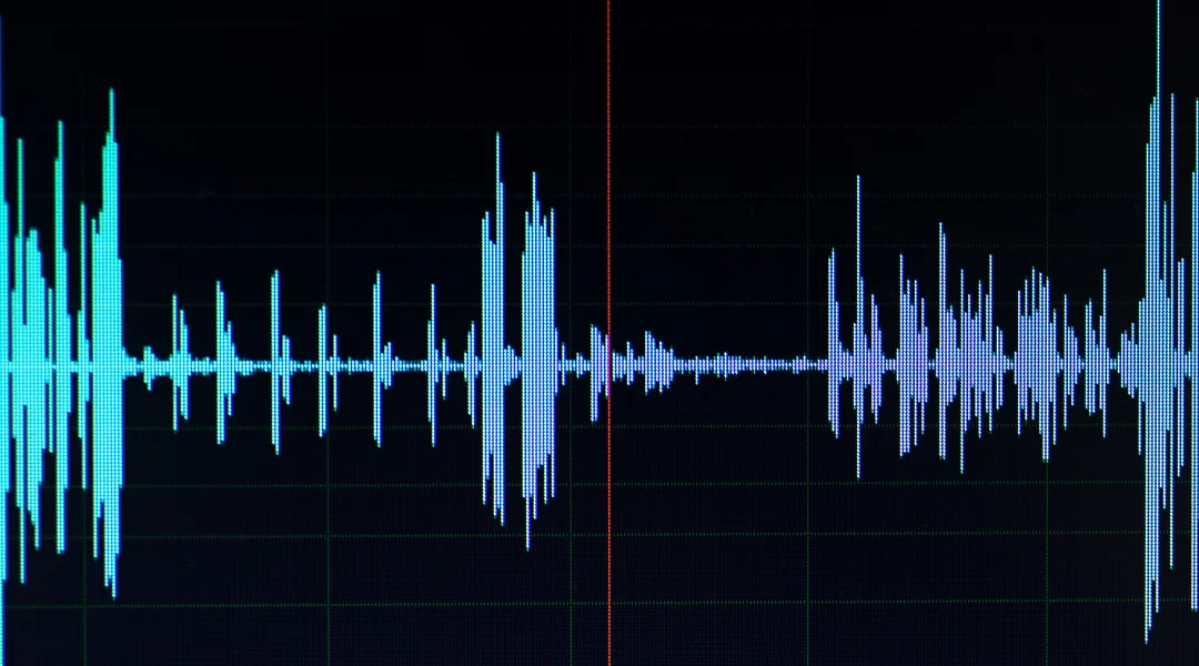 Audio levels being adjusted on video editing software