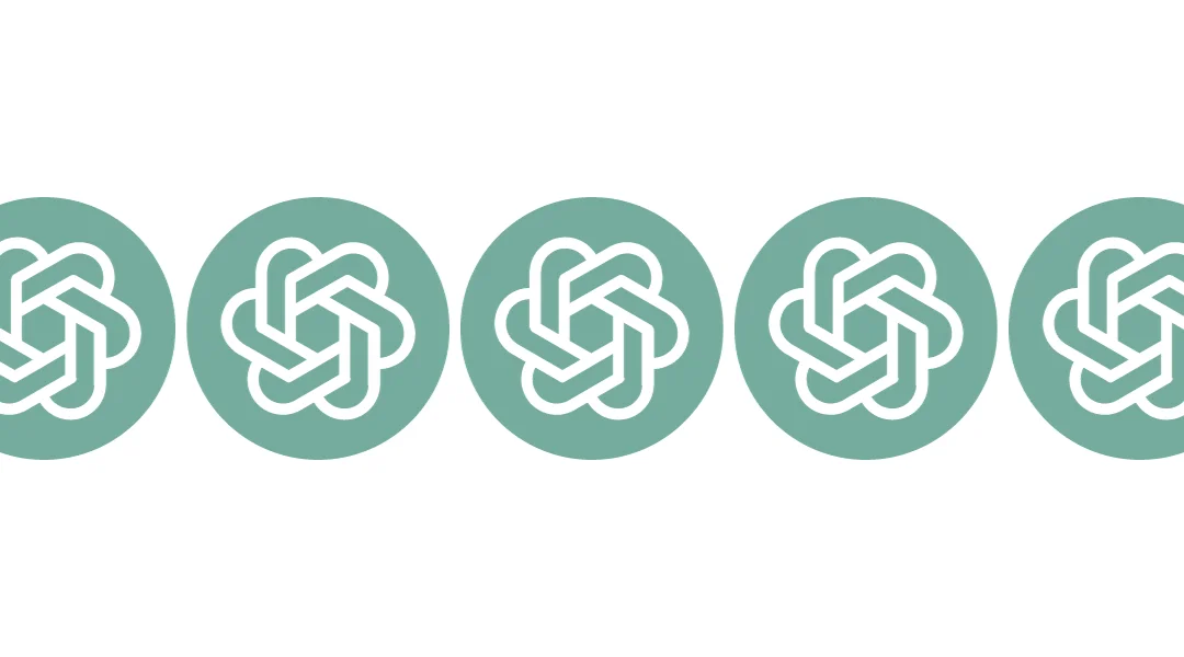 ChatGPT logos lined up next to each other