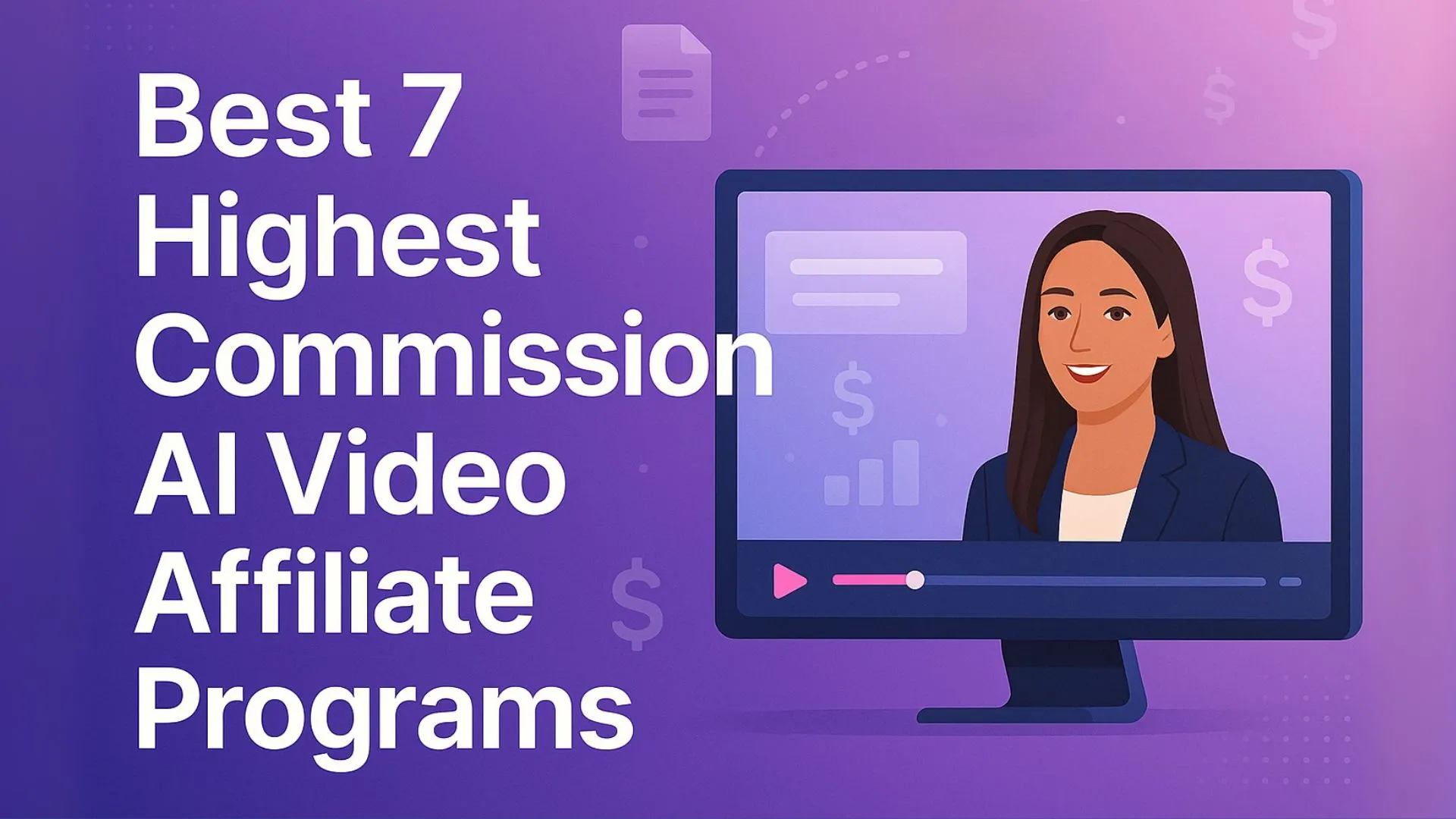 Best 7 Highest Commission AI Video Affiliate Programs in 2025 — Earn Up to 50%!