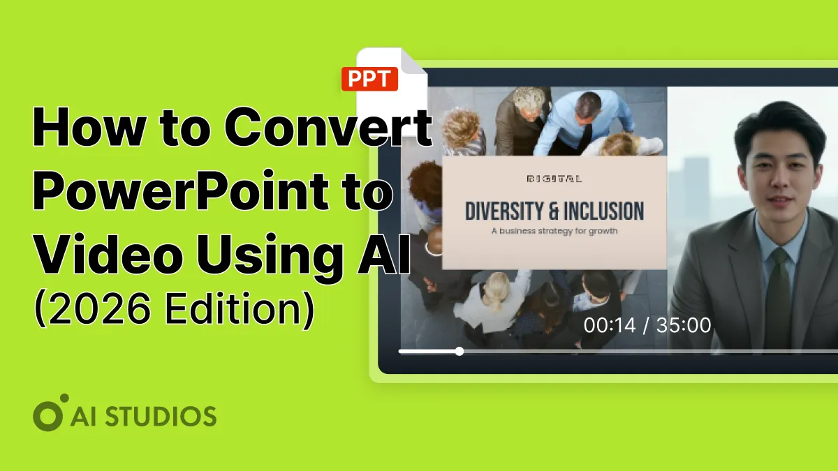 How to Convert PowerPoint to Video Using AI (2026 Edition)