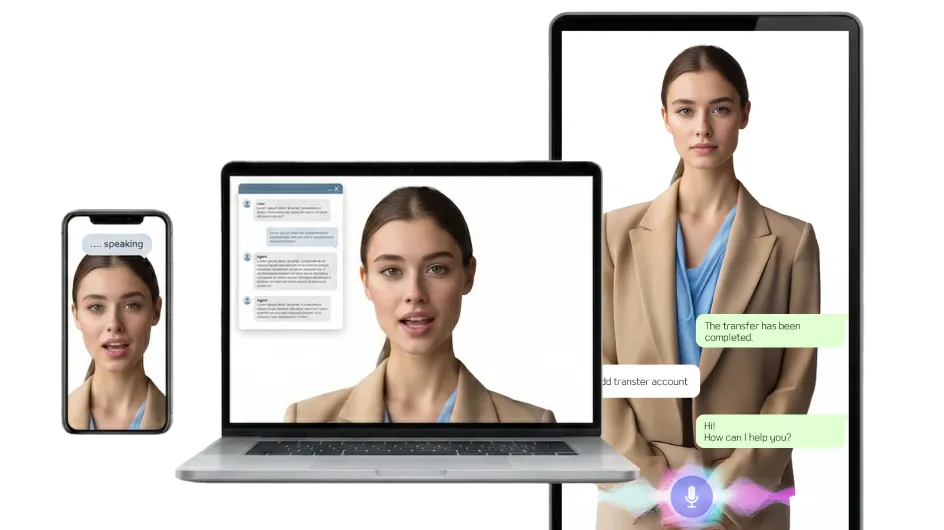 SCORM feature card showing a video player with a male avatar, an 'Export to SCORM' button, and the headline Export videos in SCORM format for any LMS