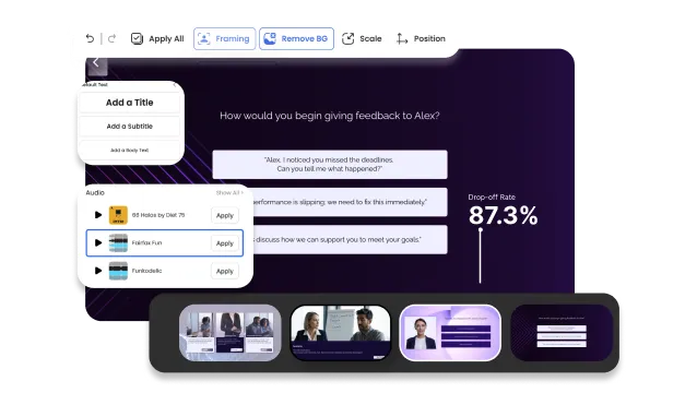 AI dubbing proofreading tool with editable script for high-quality voiceover, timing adjustment, and accuracy control.