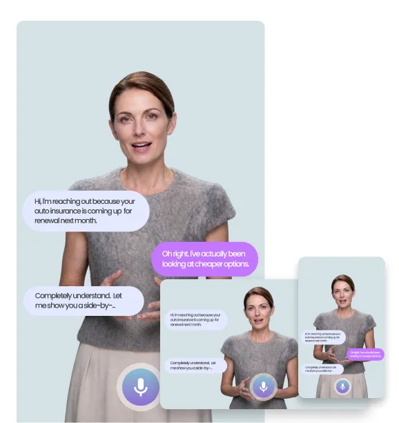 AI insurance agent deployed across website, app, kiosk, and contact center channels
