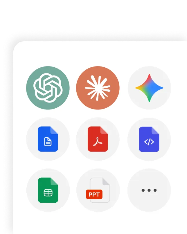 Knowledge base icons including OpenAI, PDF, and document file types for AI insurance agent training