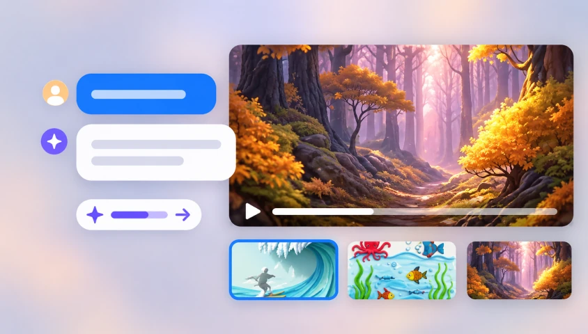 Video Agent — chat with AI and it builds the video scenes for you