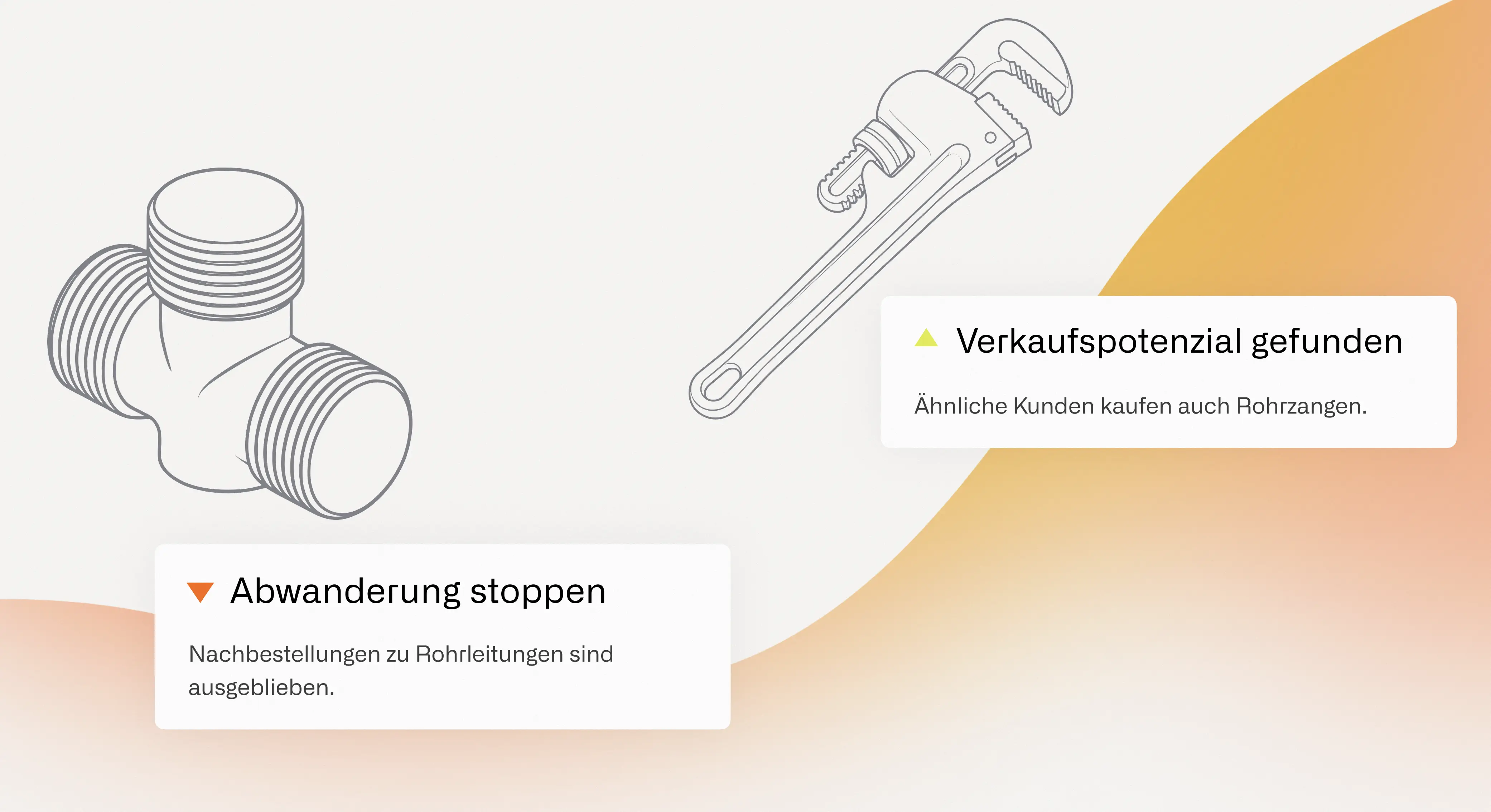 Von Keramik und Armaturen bis zu Wärmepumpen und Installationstechnik. Hilf Deinem Vertrieb, proaktiv und datenbasiert zu verkaufen – und dabei massiv Zeit zu sparen.