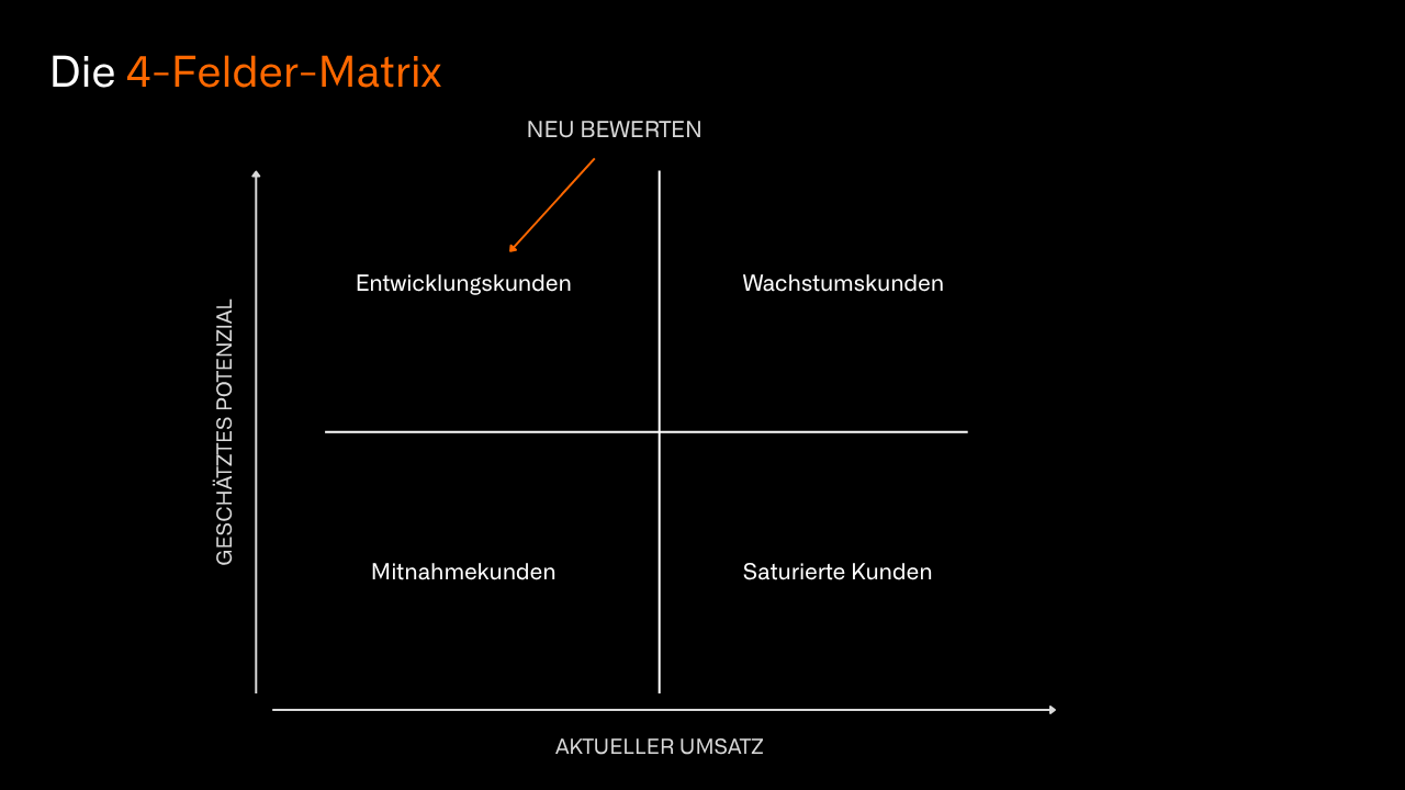 4-Felder Matrix zur Identifikation von White Spots