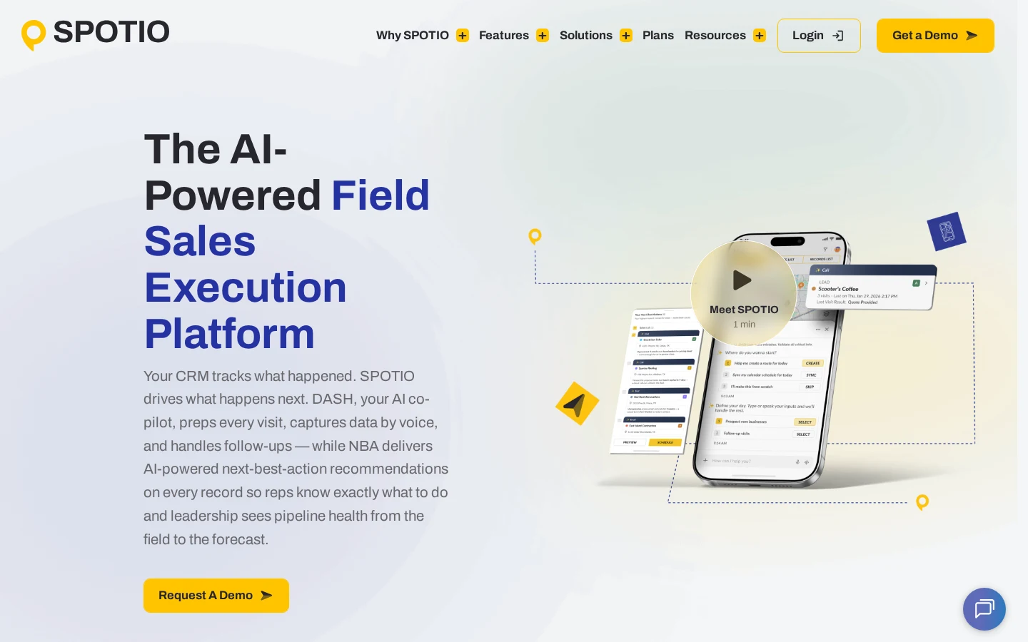 SPOTIO field sales execution platform with AI co-pilot