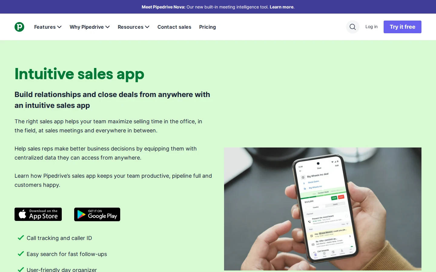 Pipedrive mobile sales app