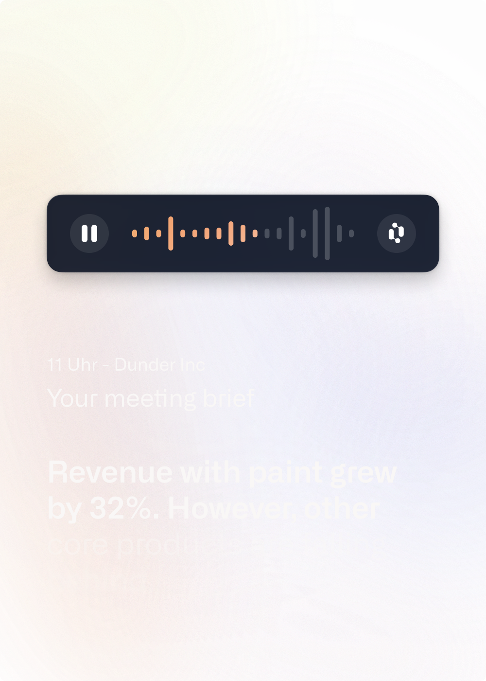 Meeting brief in Acto before a customer visit