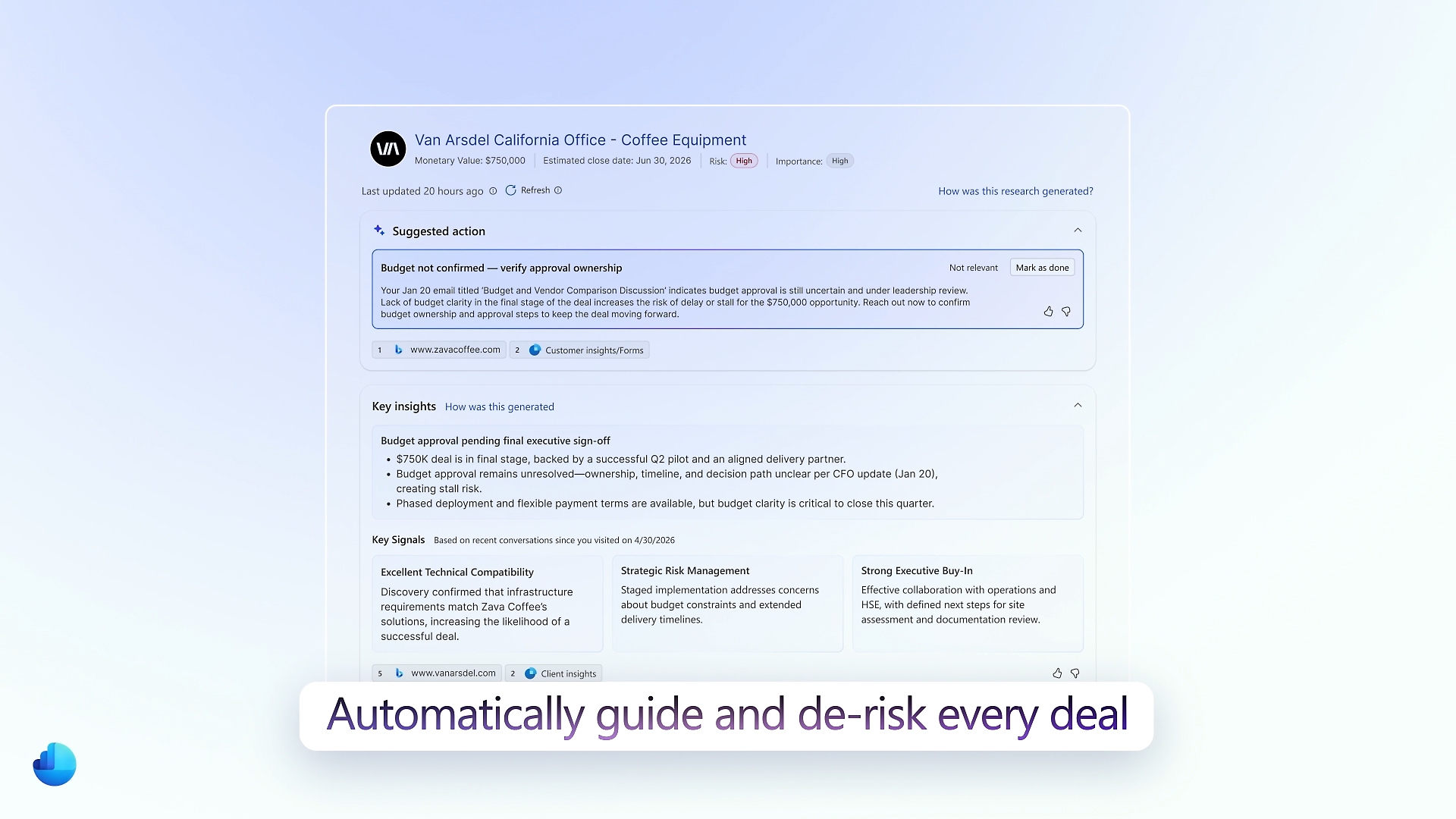 Microsoft Dynamics 365 Sales: customer overview