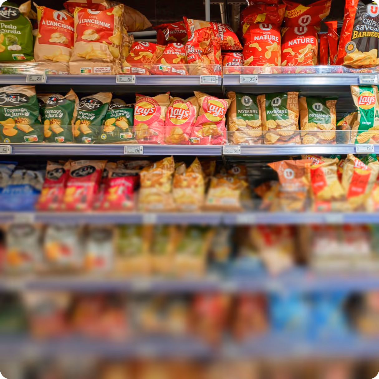 a photo of convenience stores shelves
