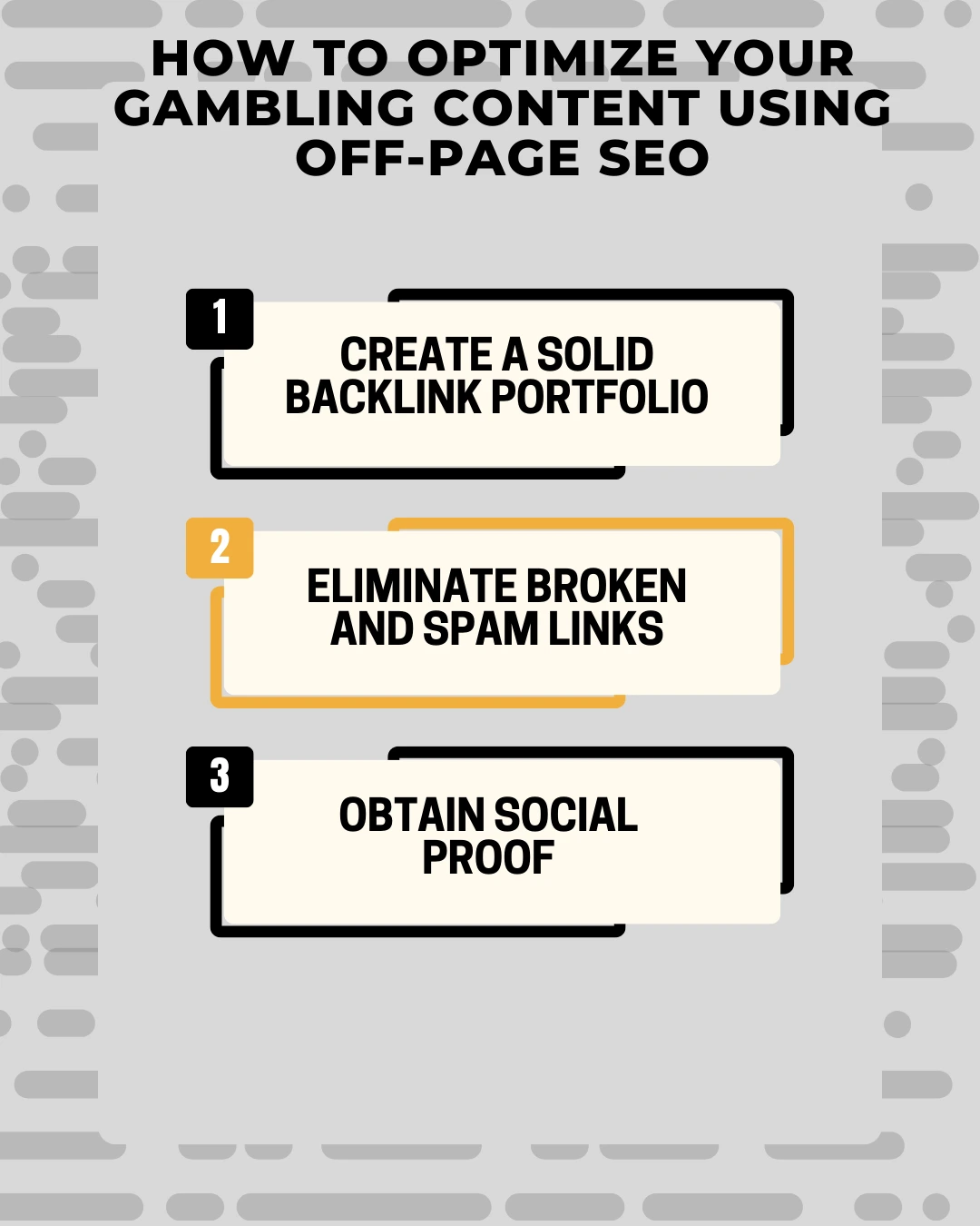 How to optimize gambling content using off-page seo