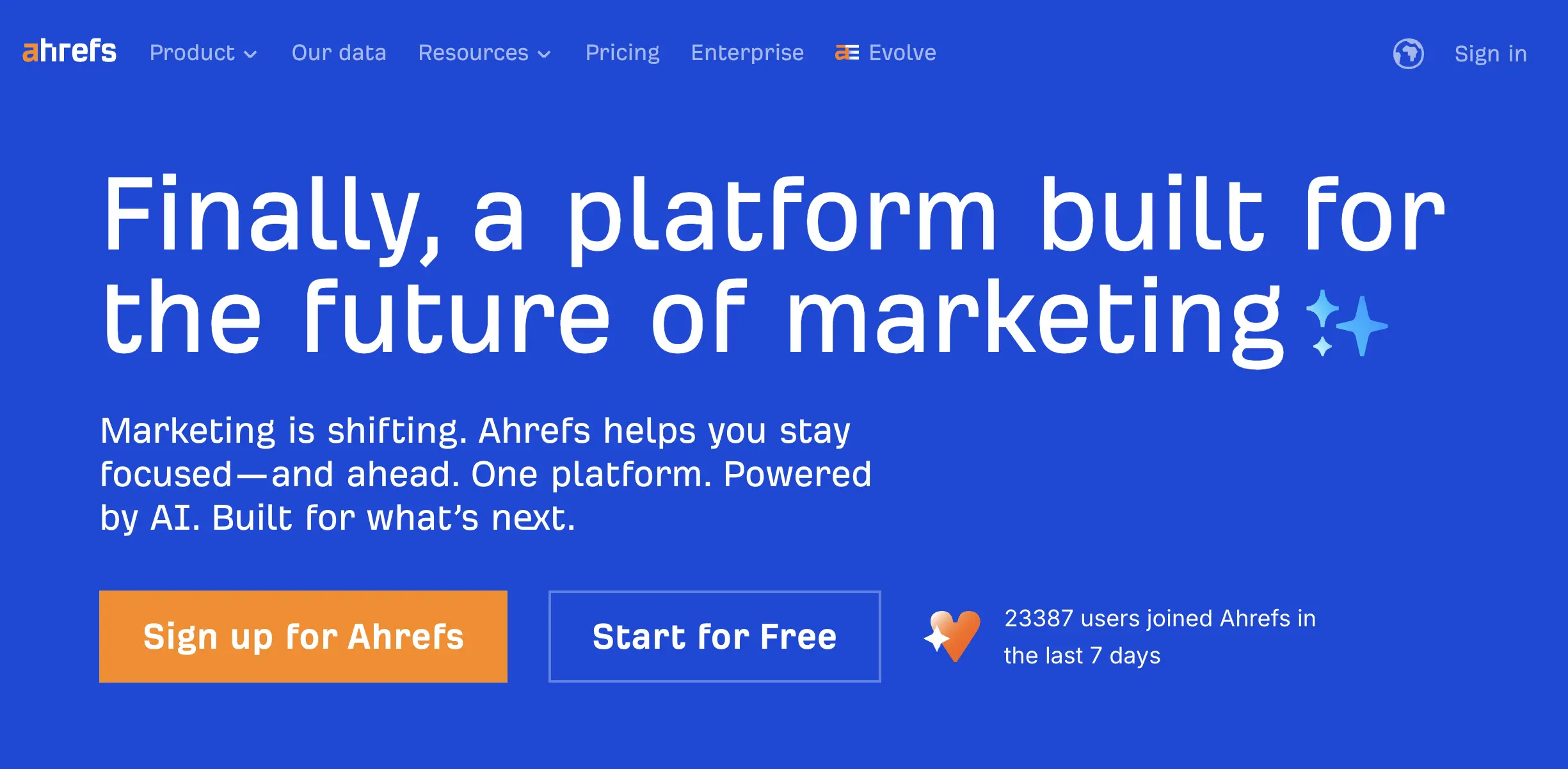 ahrefs homepage screenshot