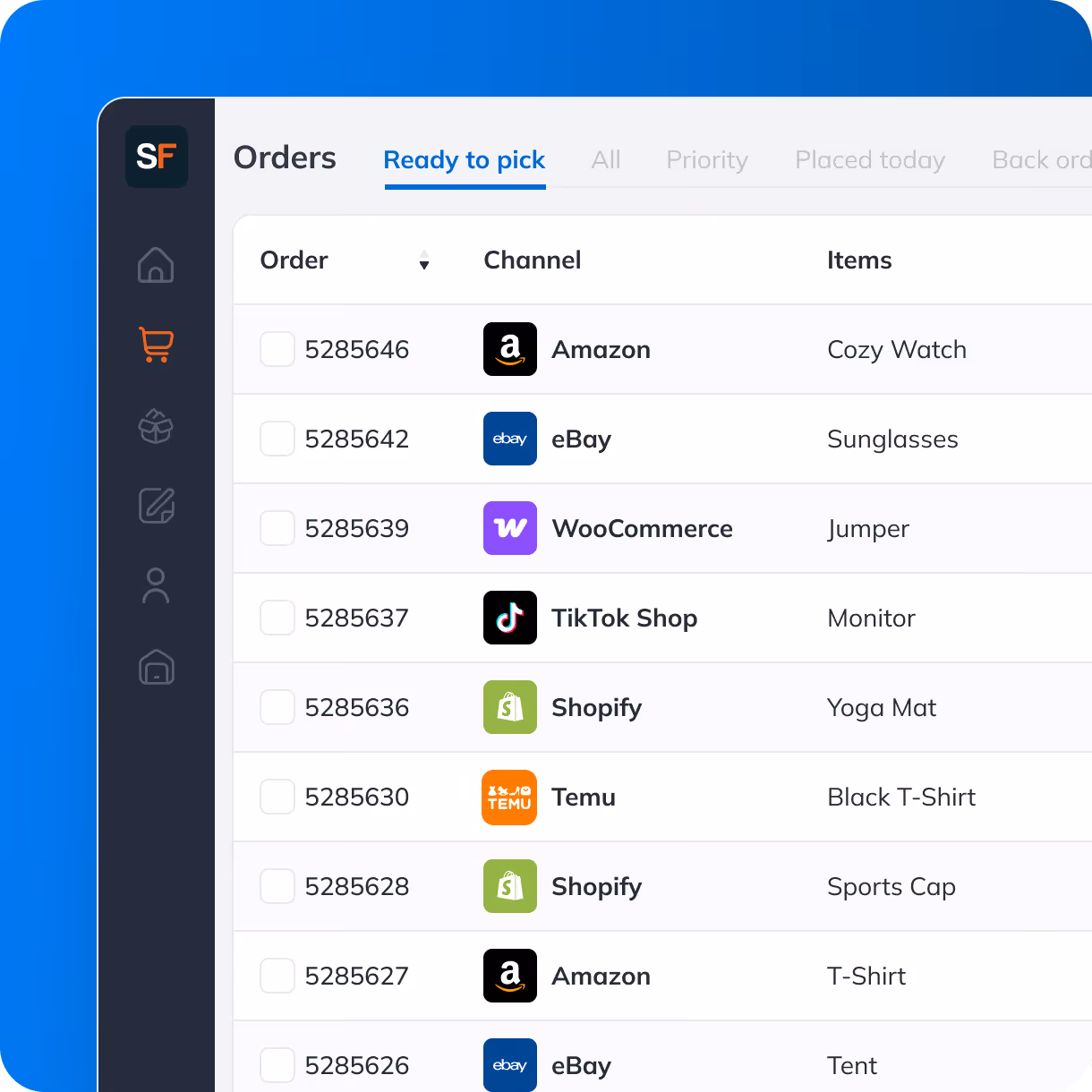 Streamlined stock sync