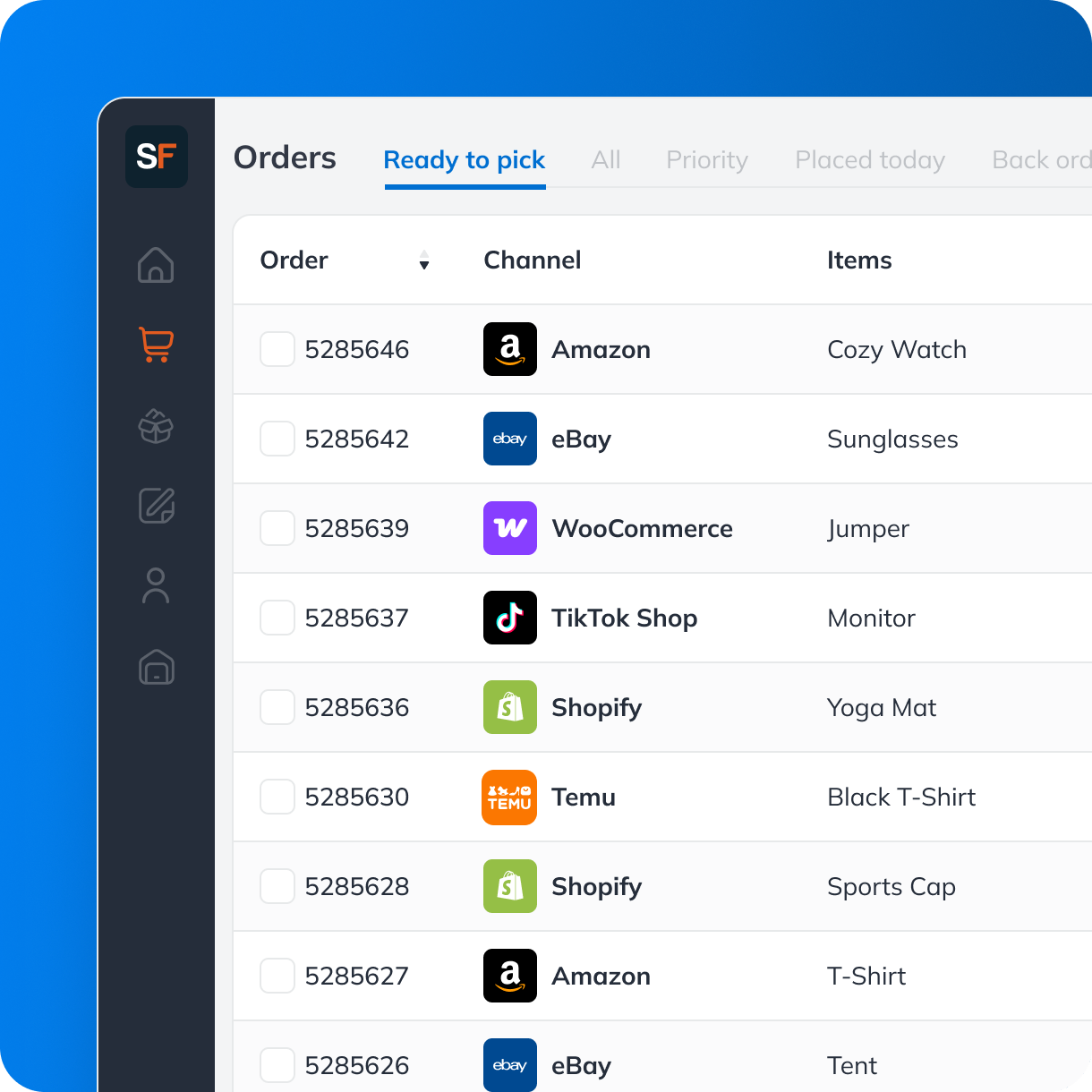 Streamlined stock sync