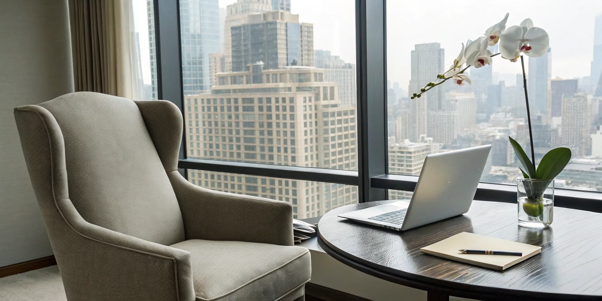 A professional desk setup, ready to hire a consultant for a company's IP strategy.