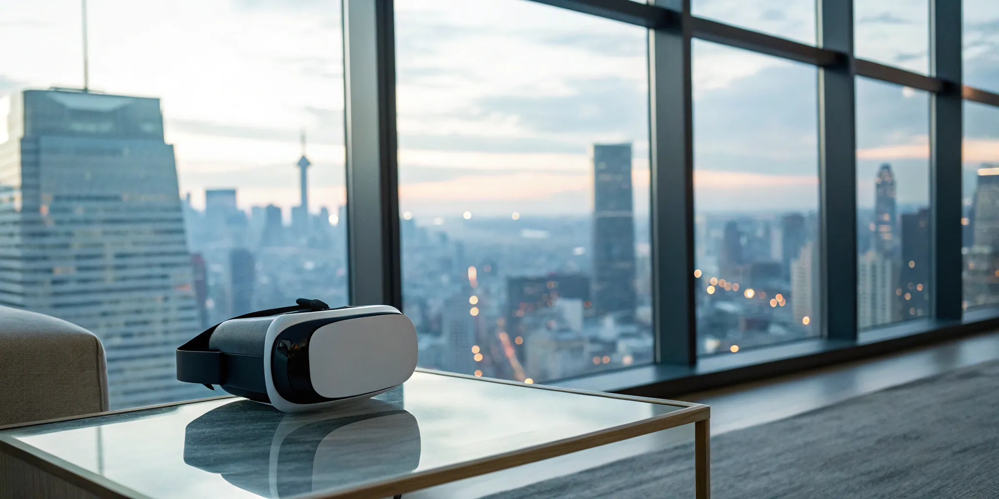 A VR headset on a desk, showing how to successfully extend a game IP into a new VR experience.