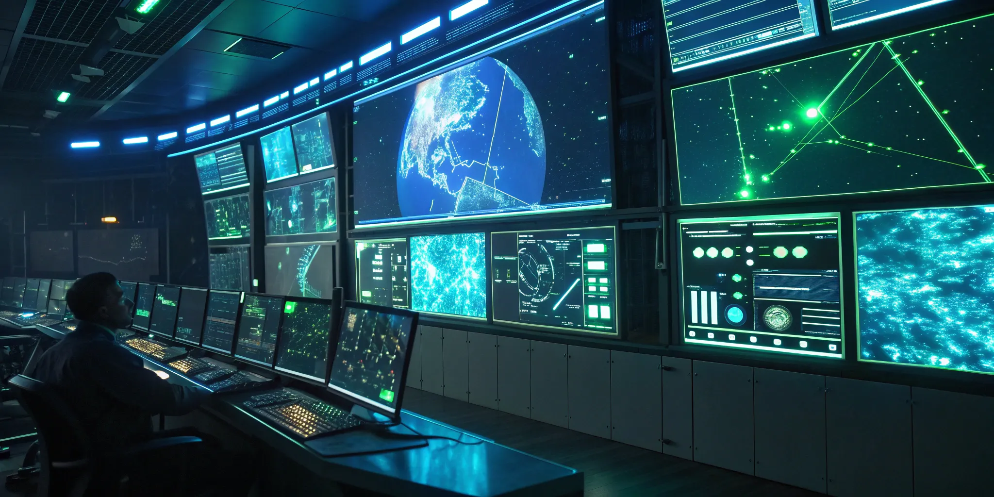 A game control room with monitors tracking post-launch content performance and success.