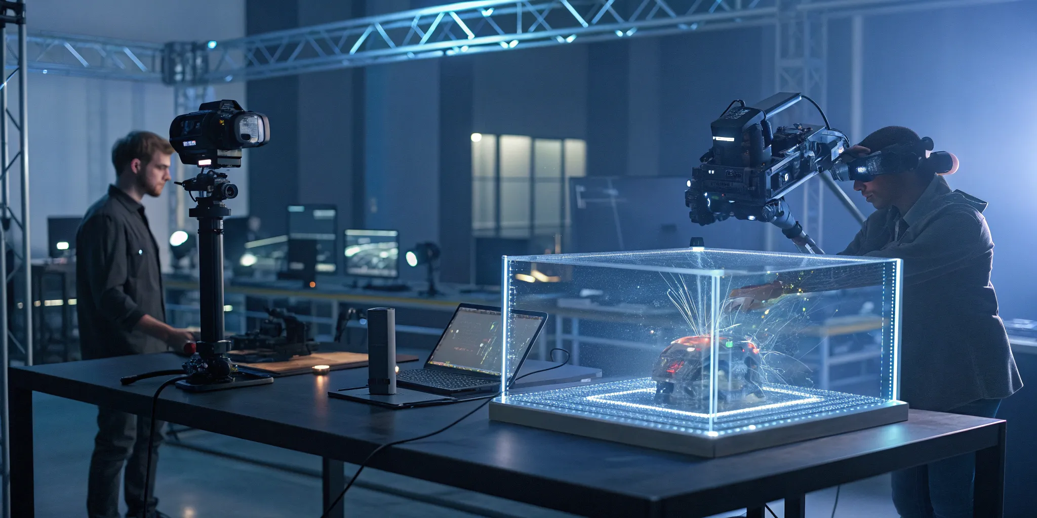 Virtual art department services building digital assets and 3D environments for a production.