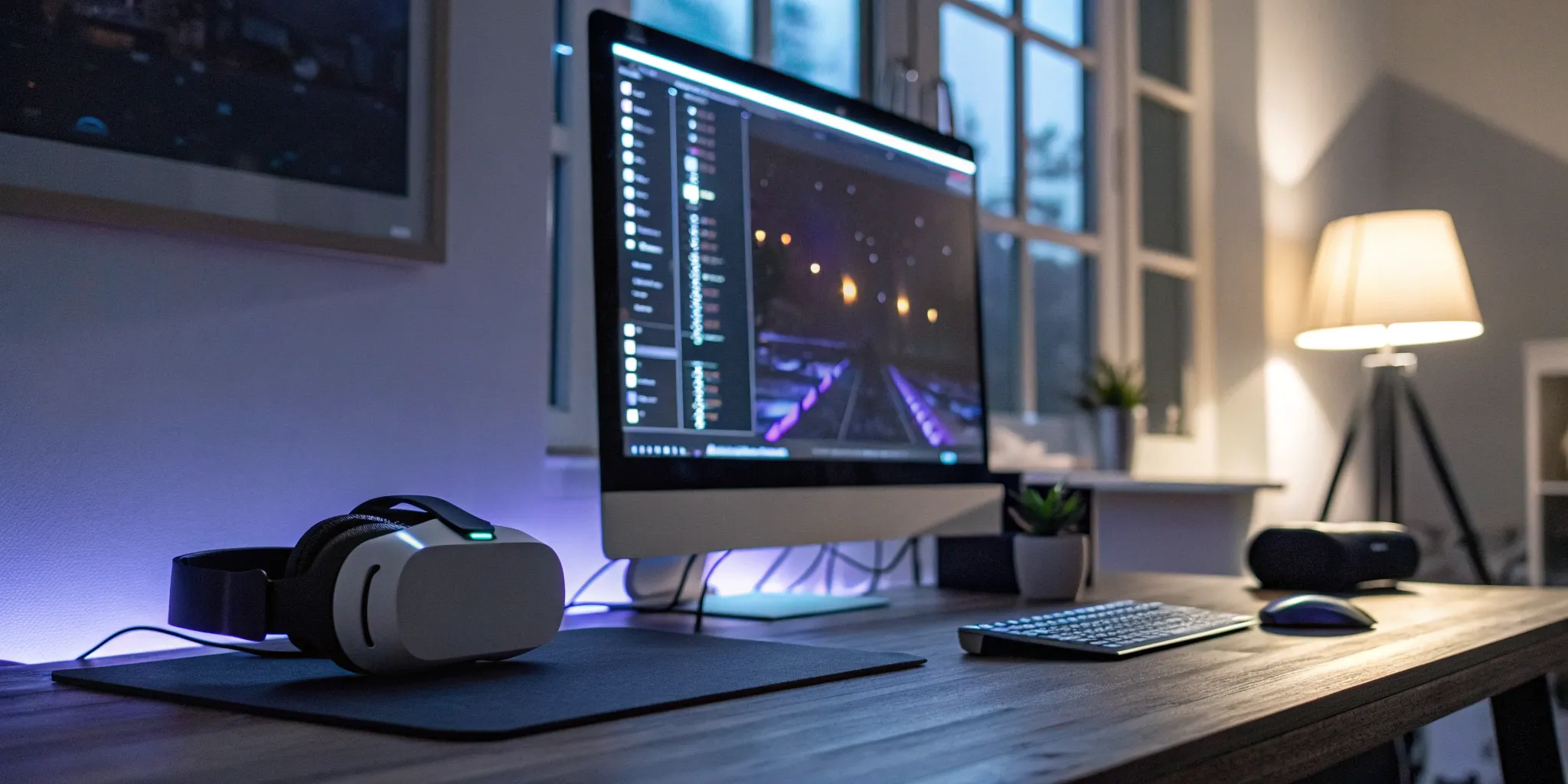 A virtual production studio workstation using Unreal Engine for real-time creation.