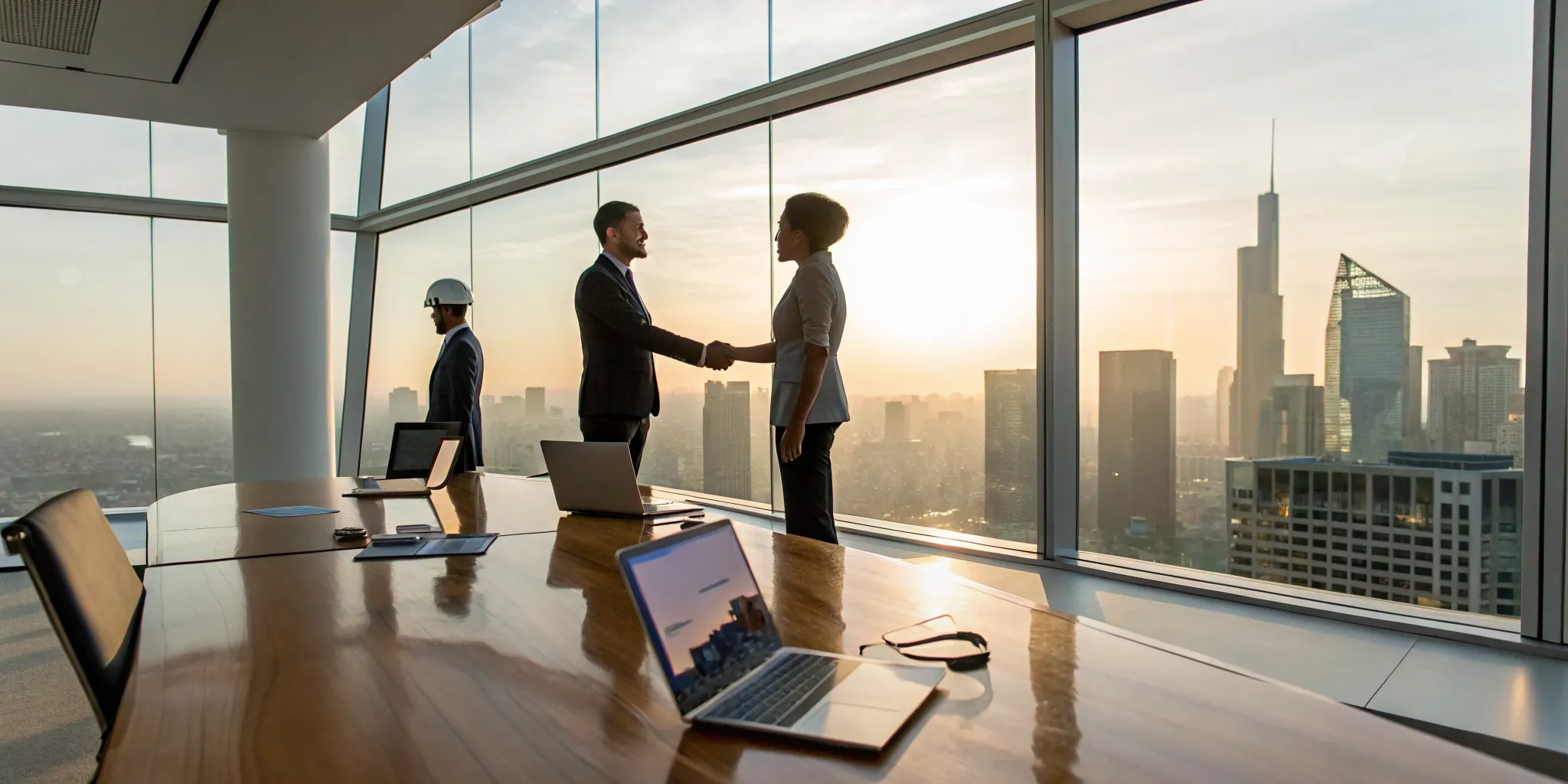 A successful outsource game development partnership sealed with a handshake.