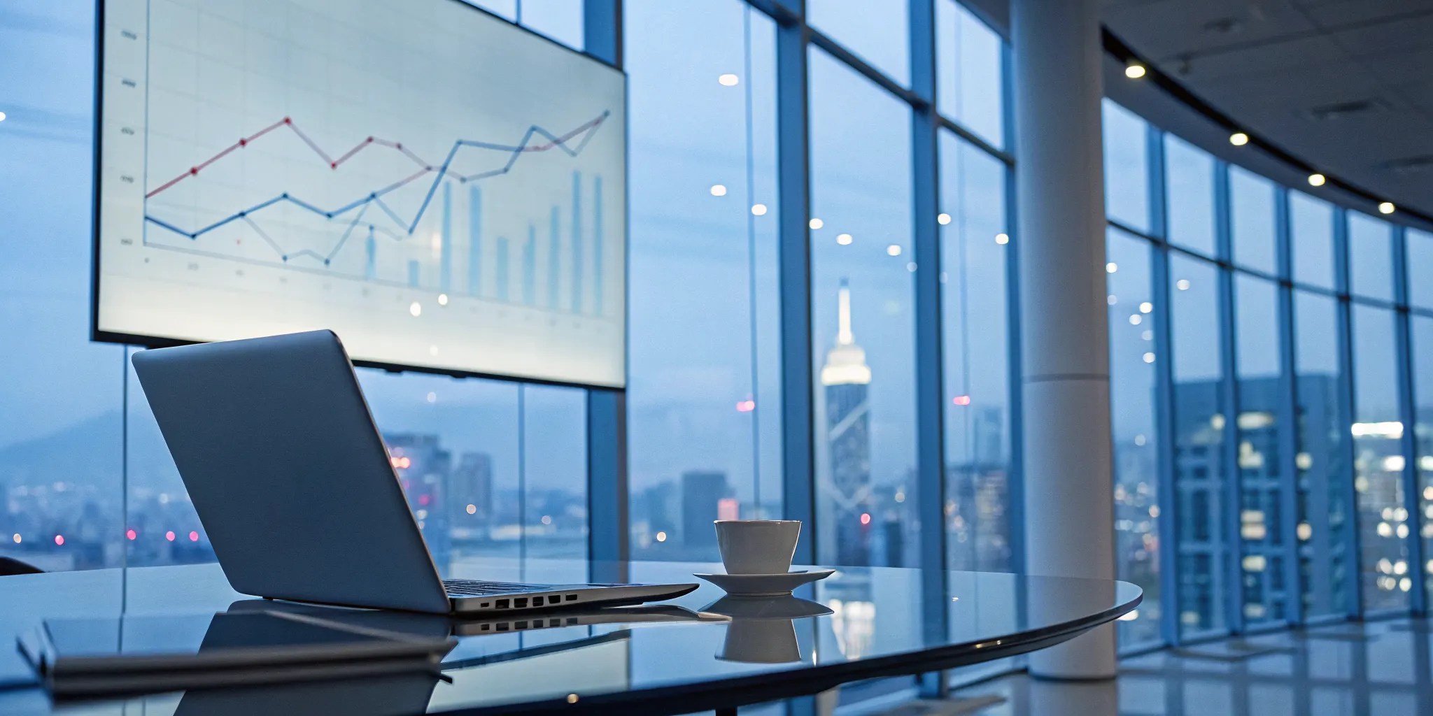 Laptop with an analytics chart used for player retention strategy consulting.