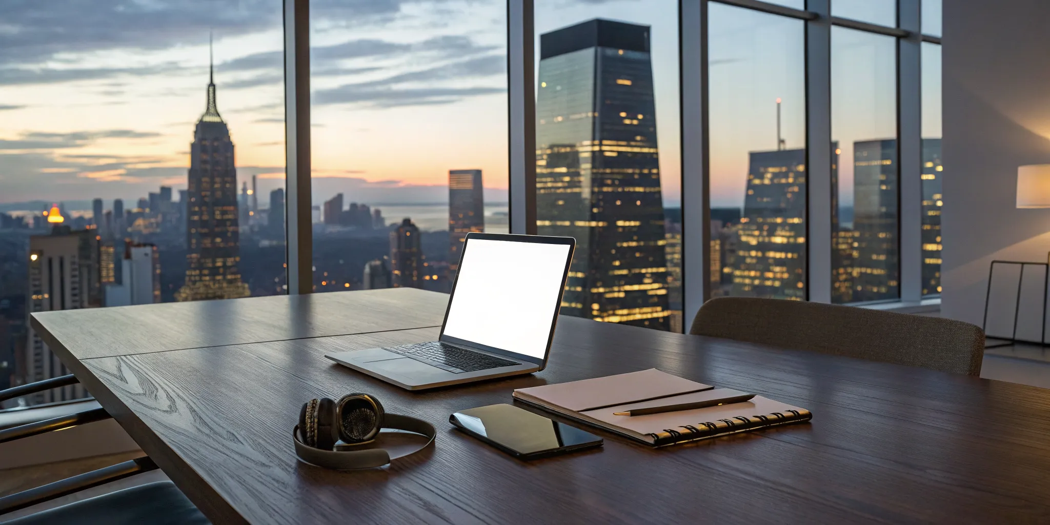 A writer's desk with a laptop for scripting a TV pilot based on a game IP.