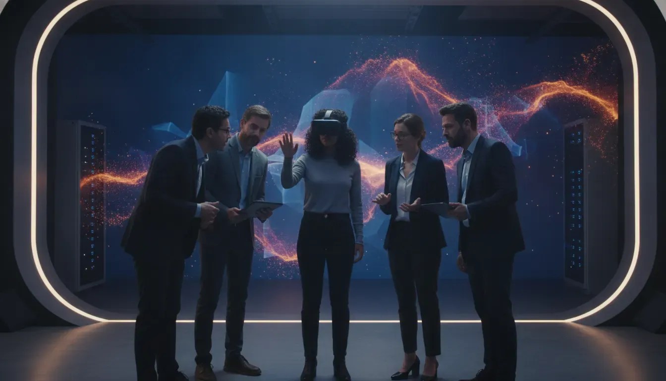 Enterprise VR development team aligning a branded entertainment experience around a virtual world