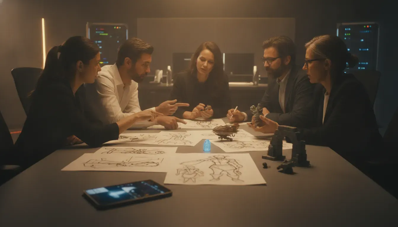 Mobile game development company team planning a franchise expansion