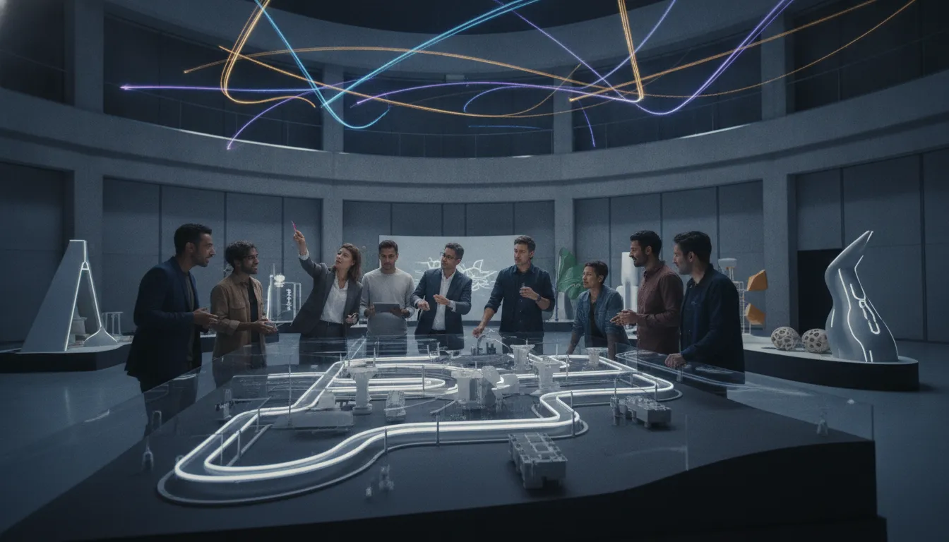 Entertainment production team reviewing audience analytics and post-launch operations