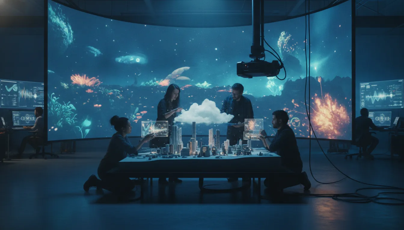 Experiential technology studio team building an immersive brand world