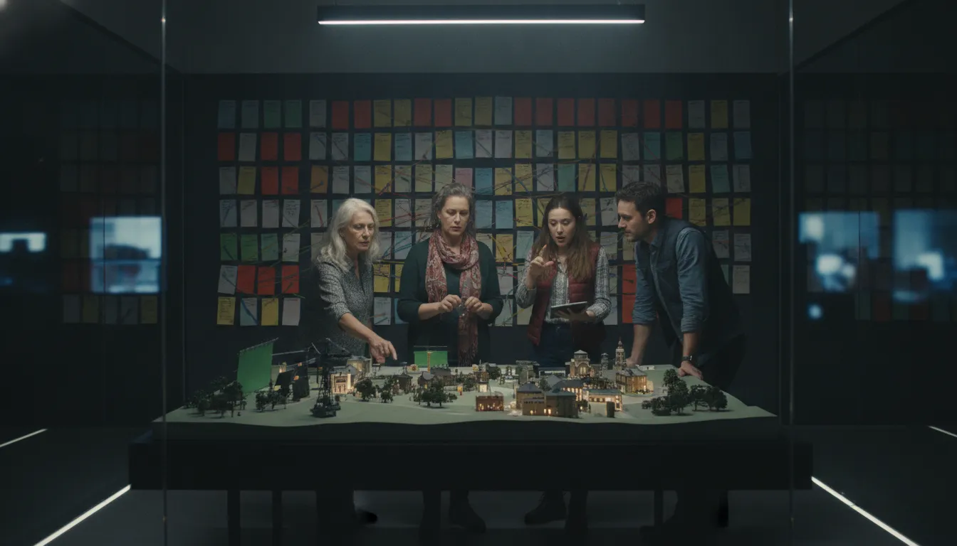 Film production governance for IP holders in a cinematic control room
