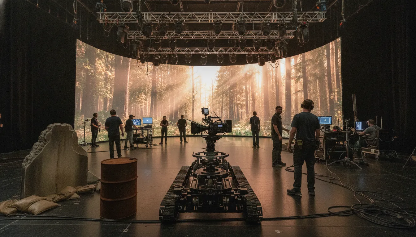 Camera tracking and LED wall planning for a virtual production studio setup