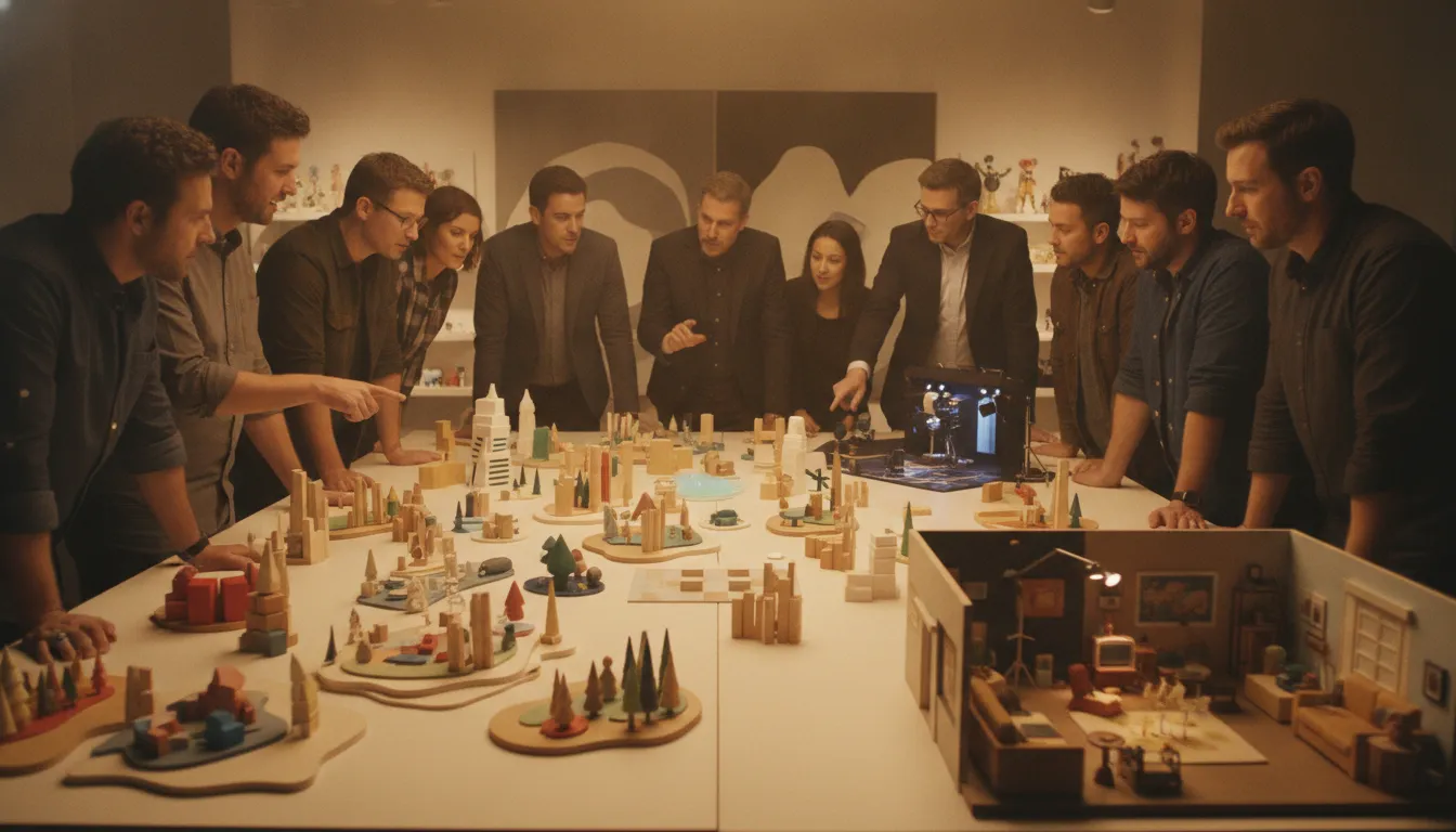 Entertainment IP strategy team mapping a connected story world across formats