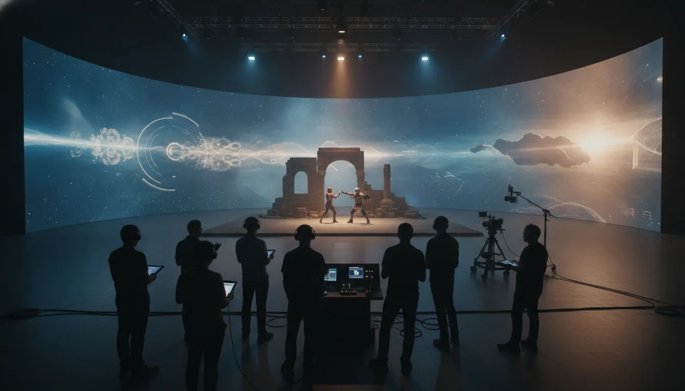 Virtual production team executing an entertainment IP strategy across formats
