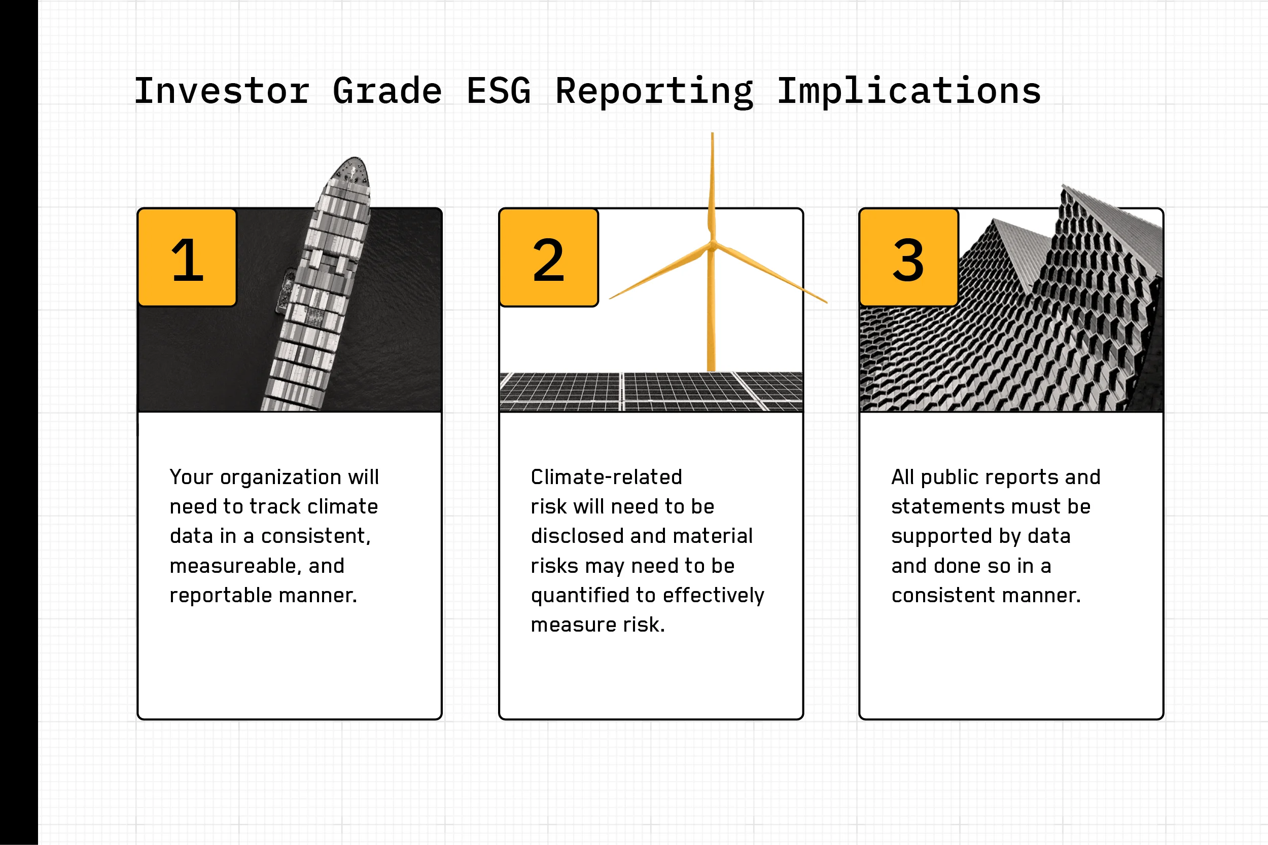 investor-grade reporting implications