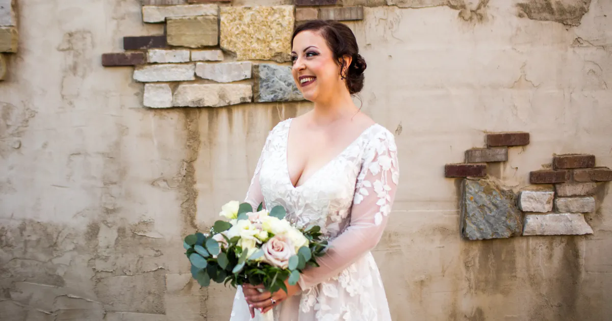 Amy at her wedding