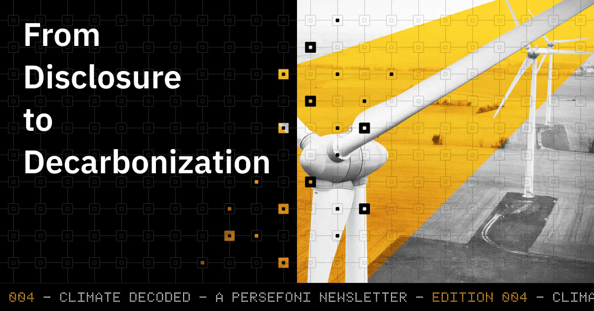 From disclosure to decarbonization