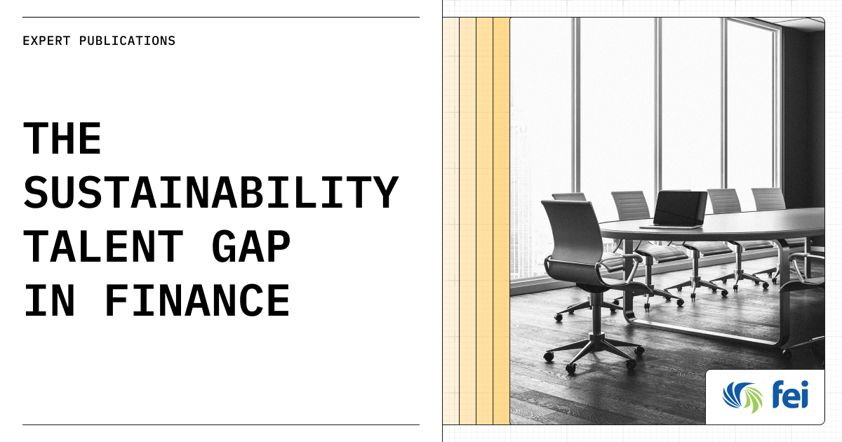 sustainability talent gap in finance