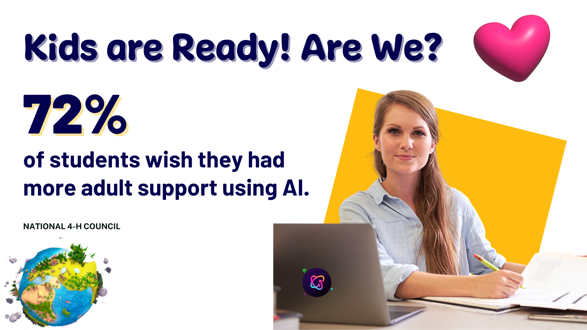 Students seated in a classroom facing a teacher and a large screen displaying educational content.