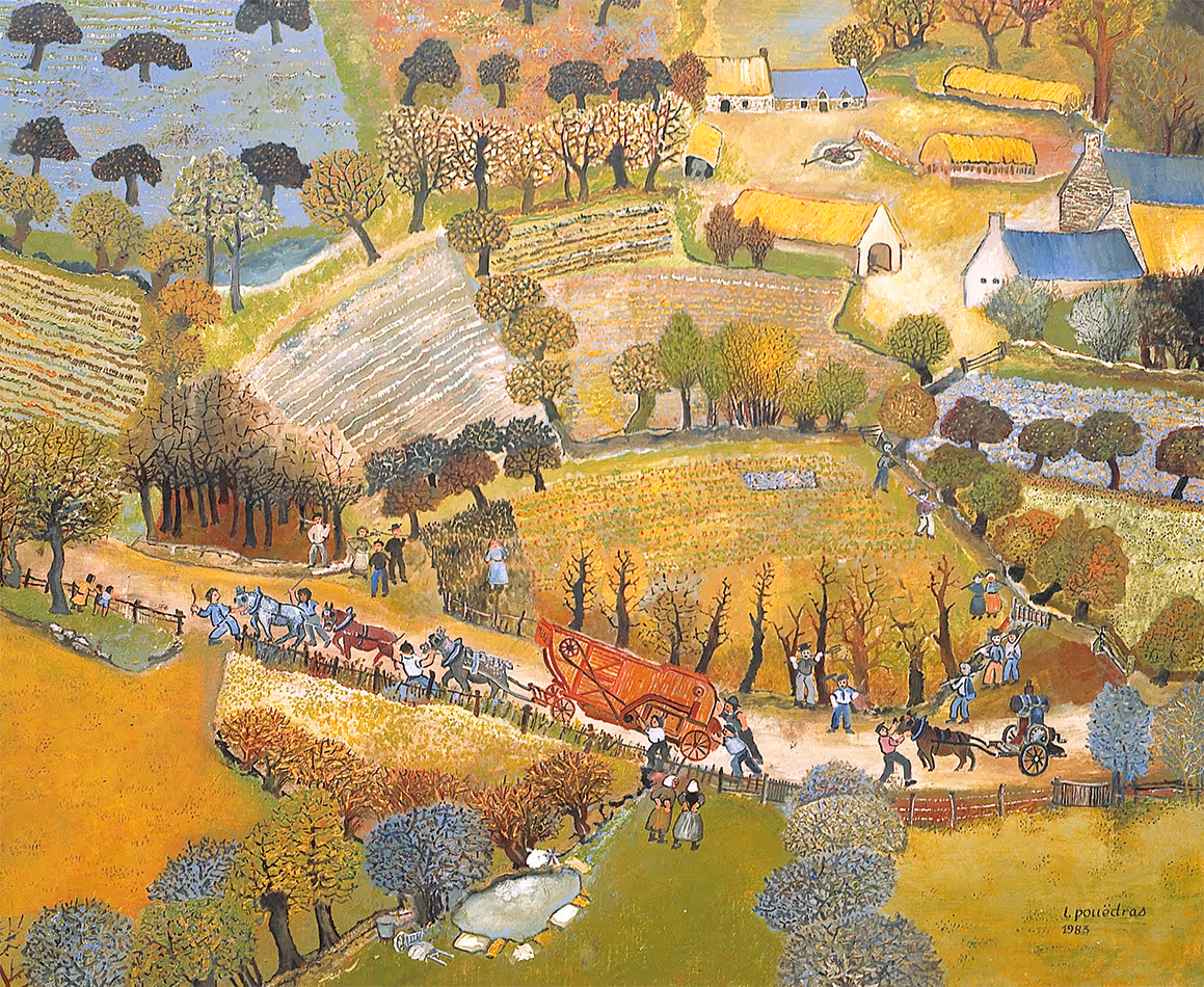 L'arrivée de la batteuse