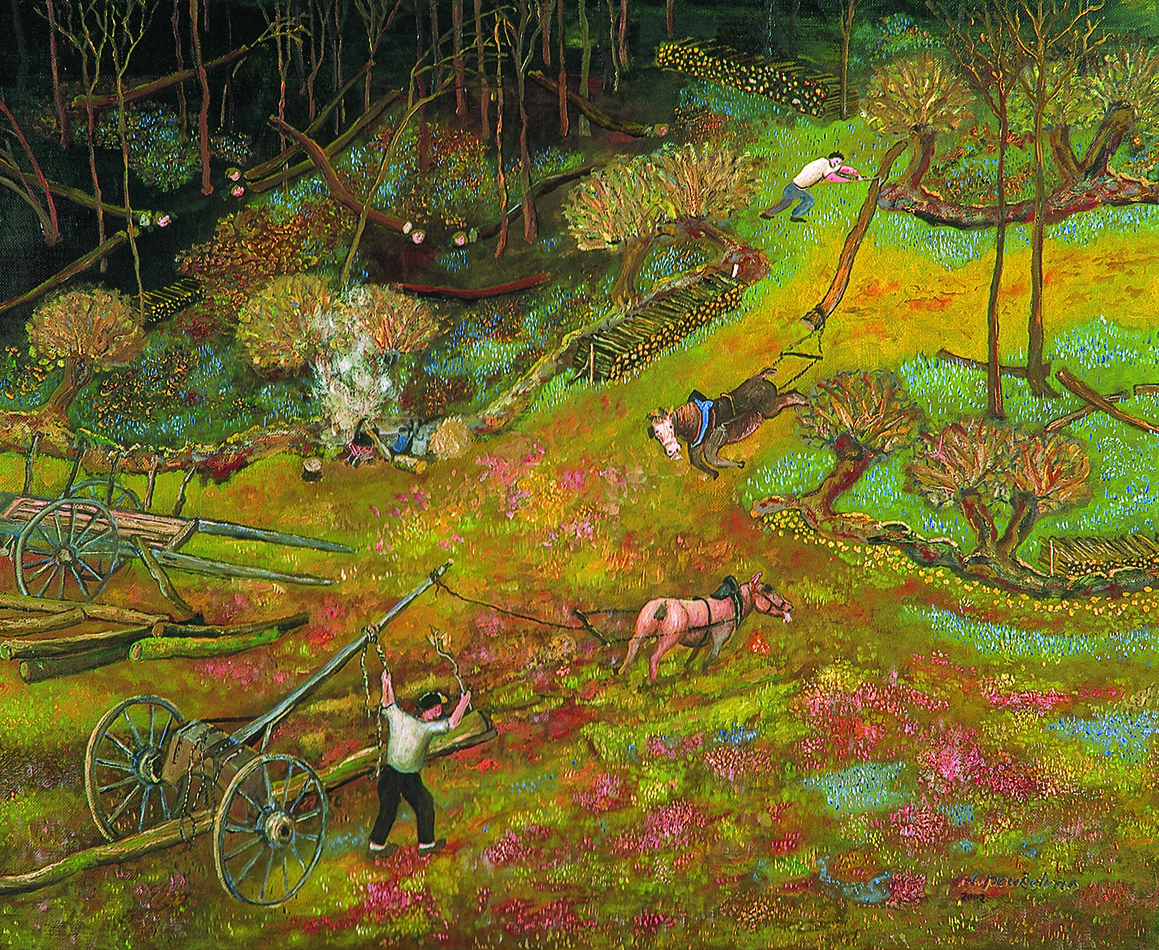 les charretiers au travail