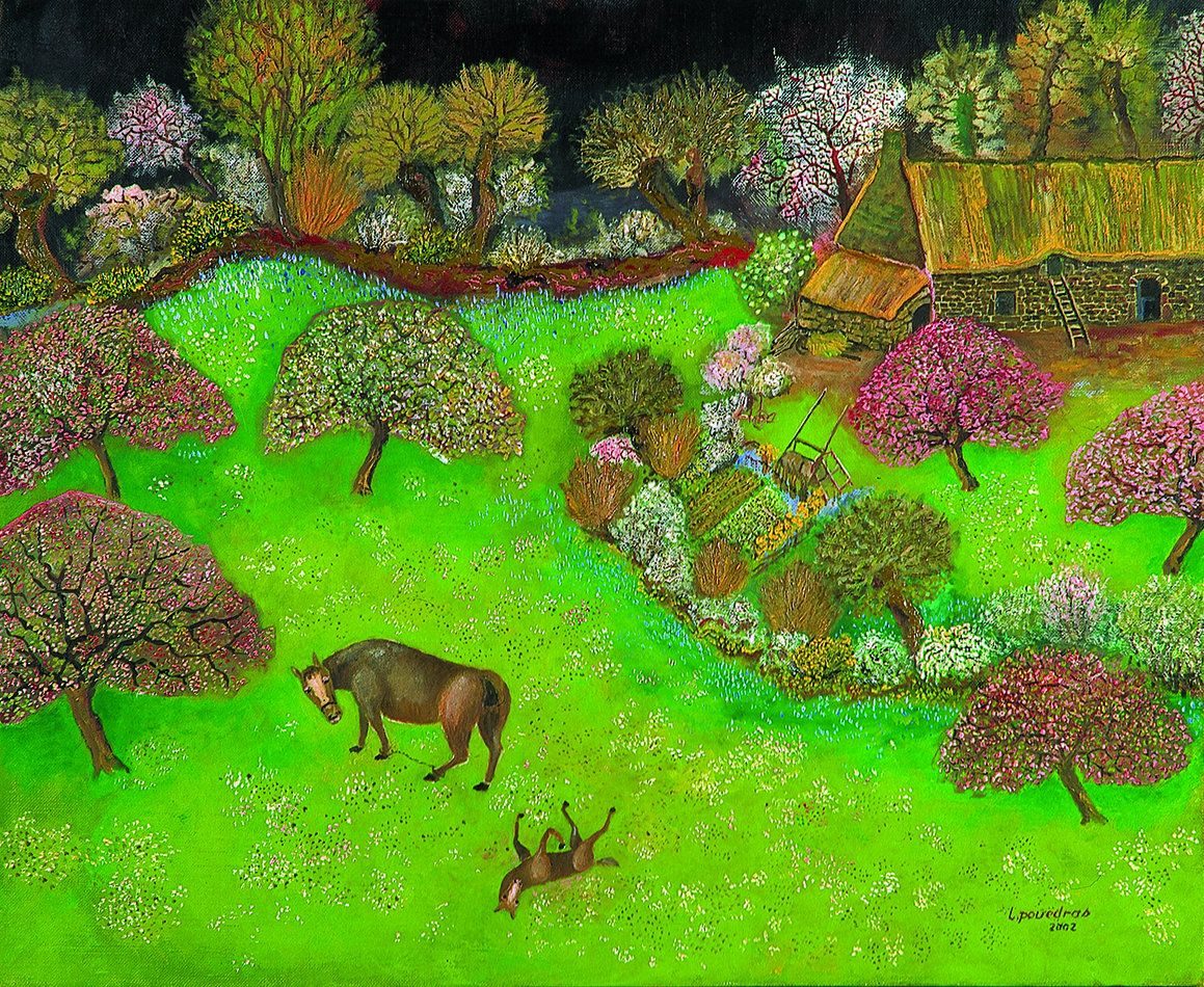 Le poulain avec sa mère