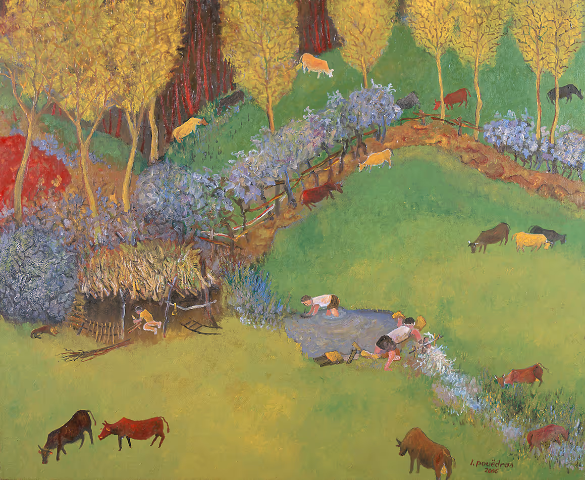 Jeux avec les vaches