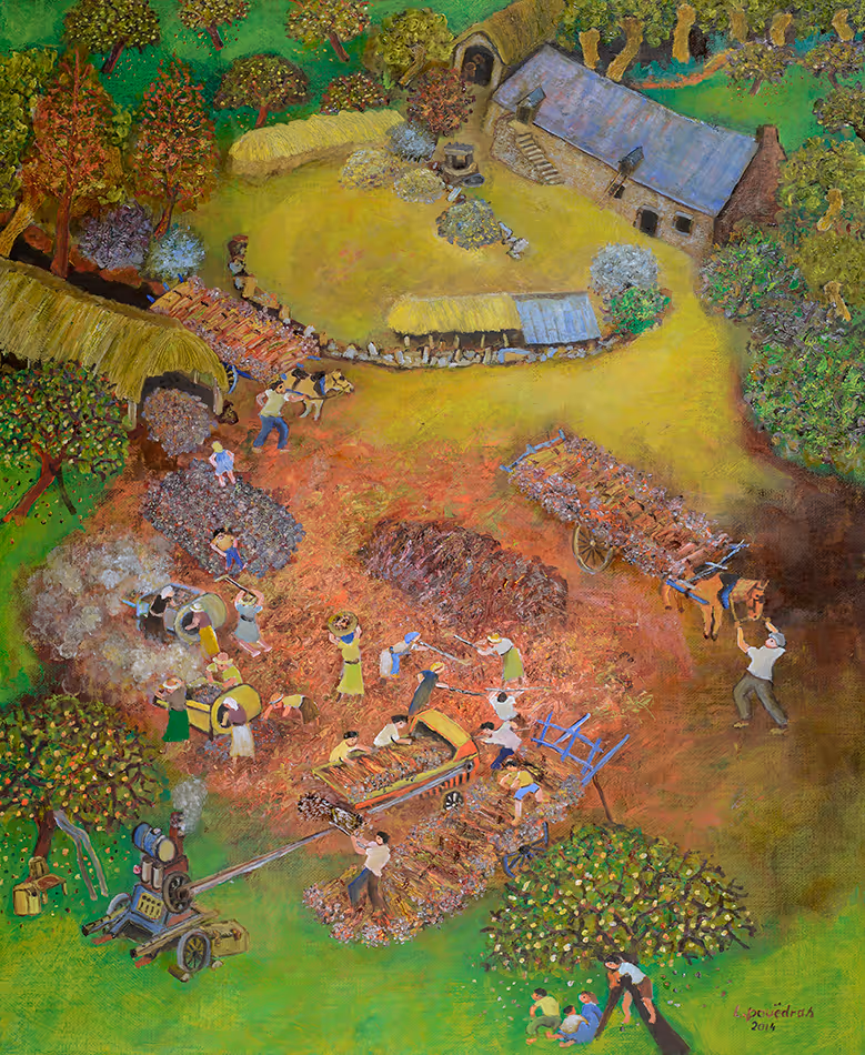 Le battage du blé noir