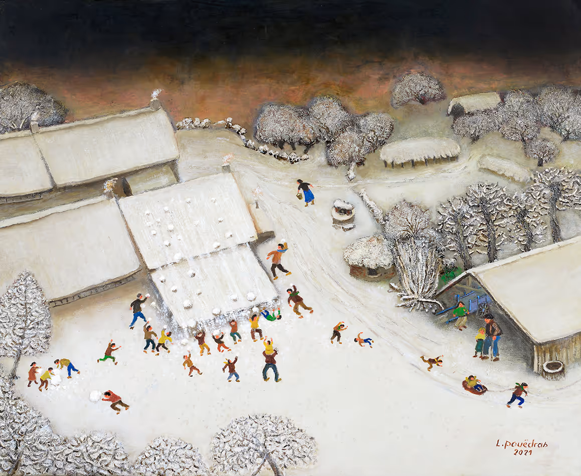 La partie de boules de neige